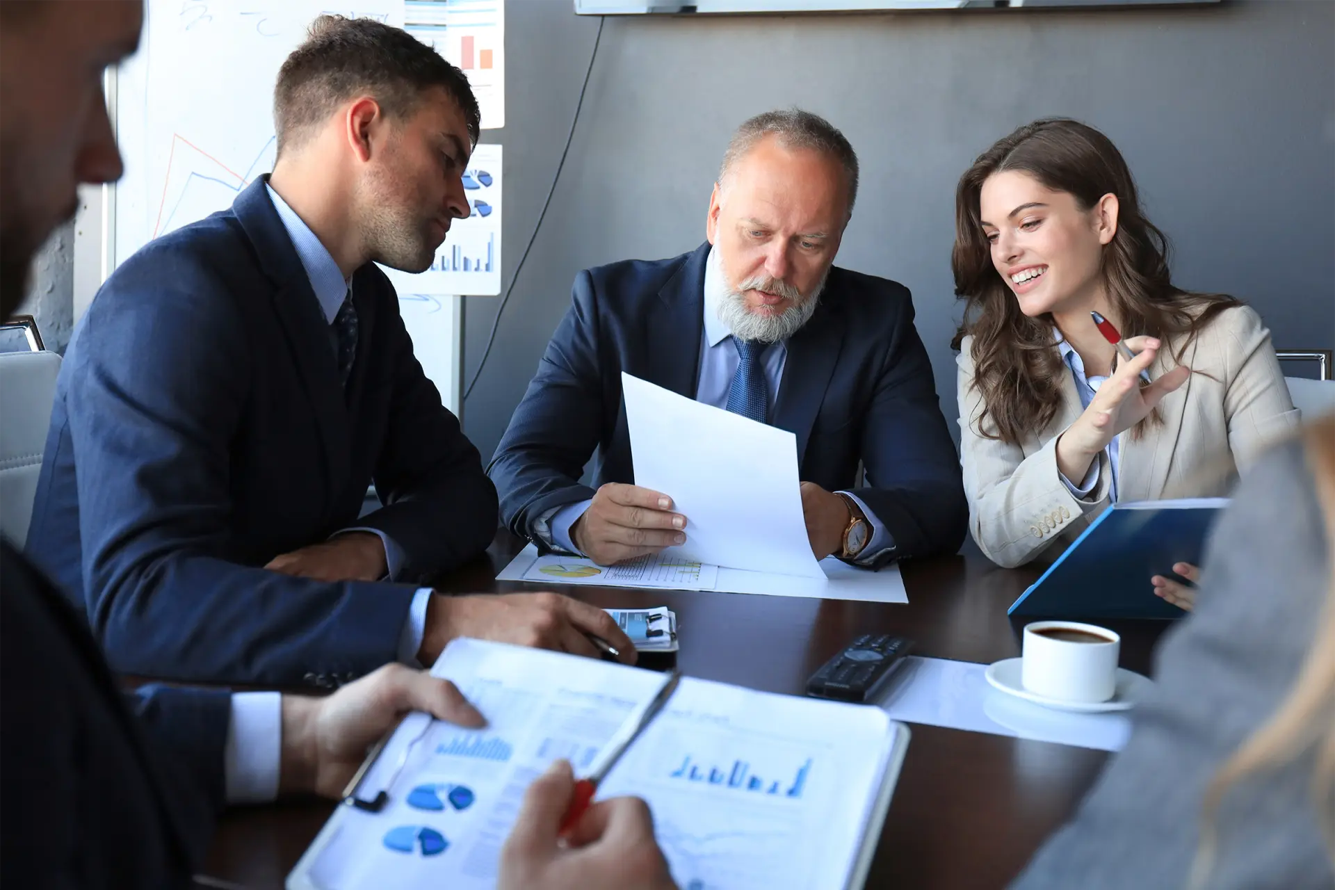 Business team collaboration and discussion